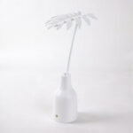 Table Lamp Palm Leaf Tall, full front view of the leaf sculpture