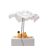 Table Lamp Couple Love Large, shown on a console table
