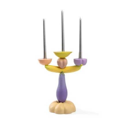Close-up of the candelabra's candle sockets