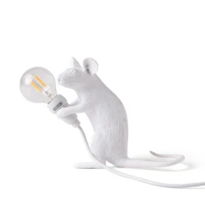 Table Lamp Mouse, full front view of the mouse sculpture