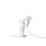 Table Lamp Mouse Standing, full front view of the mouse sculpture