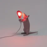 Table Lamp Mouse Standing Love Edition, shown on a desk or nightstand