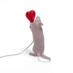 Table Lamp Mouse Standing Love Edition, shown on a desk or nightstand