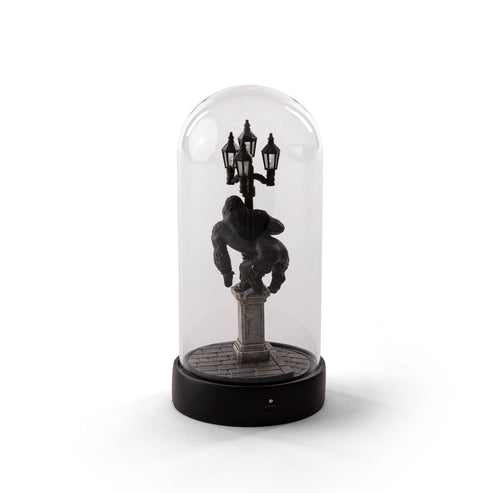 Table Lamp Miniature Scene Gorilla, full front view of the glass dome scene
