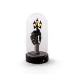 Table Lamp Miniature Scene Gorilla, shown on a nightstand