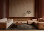 Globe floor lamp, full height view