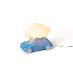 Table Lamp Vintage Car and Cloud, shown on a bedside table