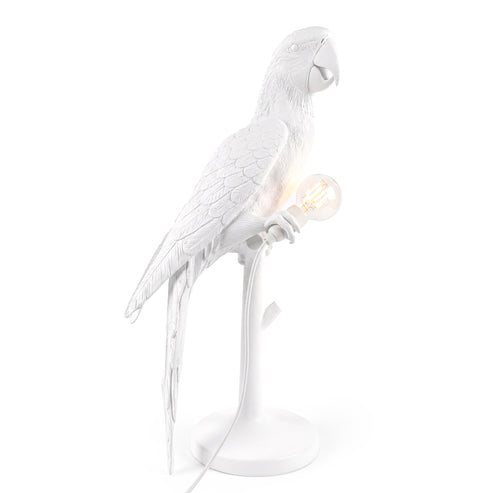 PARROT LAMP Table Lamp Parrot, full front view of the parrot sculpture