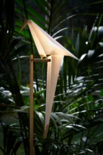 Bird table lamp, rear view