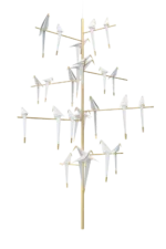 Close-up of the brass branch structure