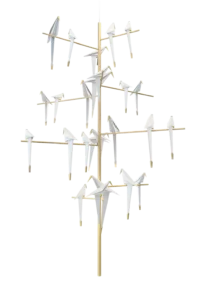 Close-up of the brass branch structure