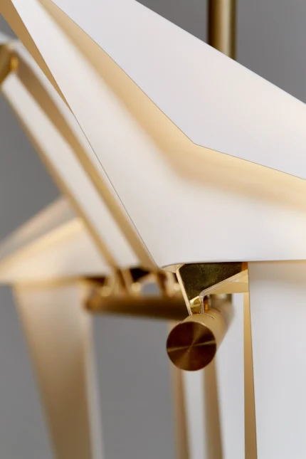 Close-up of the brass branch structure