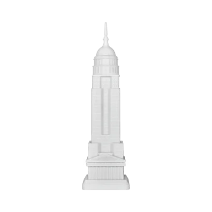 rgb lamp, translucent architectural design, front view
