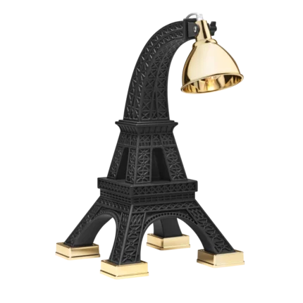 Tower floor lamp, full height view showing scale