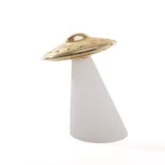 Table Lamp UFO, close-up detail of the resin finish