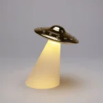 Table Lamp UFO, close-up detail of the resin finish