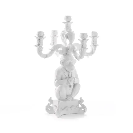 Detail of the candelabra's five candle arms