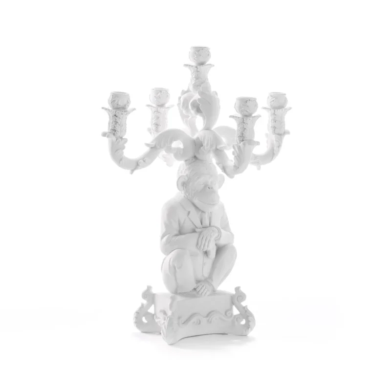 Detail of the candelabra's five candle arms