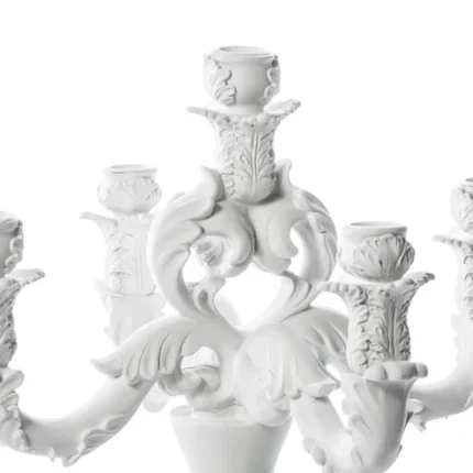 Detail of the candelabra's five candle arms
