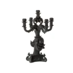 Black clown bust candelabra, alternate angle