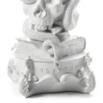 White skull candelabra, alternate angle