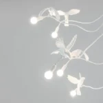Ceiling Lamp Sparrow Flock, shown hanging over a dining table