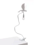 Table Lamp Sparrow with Clamp, full front view of the sparrow sculpture