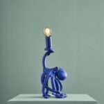 : Table Lamp Octopus Blue, illuminated view