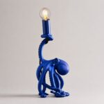 : Table Lamp Octopus Blue, illuminated view