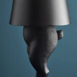 Table Lamp Rabbit LED Matte Black, shown with its USB docking station