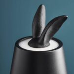 Table Lamp Rabbit LED Matte Black, shown with its USB docking station