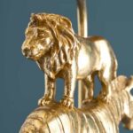 Table Lamp Safari Gold, close-up detail of the gold finish