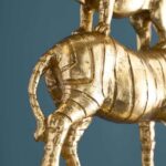Table Lamp Safari Gold, close-up detail of the gold finish