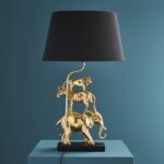 Table Lamp Safari Gold, close-up detail of the gold finish
