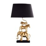 Table Lamp Safari Gold, close-up detail of the gold finish