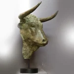 Bull statue, alternate angle showing musculature detail