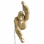 Wall Lamp Gorilla Gold, illuminated view