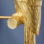 Wall Lamp Parrot Gold and Turquoise, close-up detail of the turquoise finish