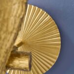 Wall Lamp Parrot Gold and Turquoise, illuminated view