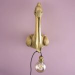 Wall Lamp Pelican Gold, illuminated view