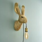 Wall Lamp Bunny Gold, illuminated view