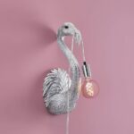 Wall Lamp Flamingo Silver Junior, illuminated view