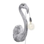 Wall Lamp Flamingo Silver, illuminated view