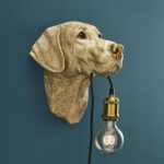 Wall Lamp Labrador Gold, illuminated view