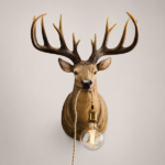 Wall Lamp Stag Brown, close-up detail of the finish