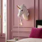Wall Lamp Unicorn White, close-up detail of the white finish