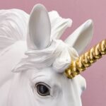 Wall Lamp Unicorn White, close-up detail of the white finish