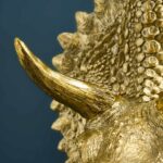 Wall Lamp Triceratops Gold, close-up detail of the gold finish