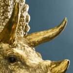 Wall Lamp Triceratops Gold, illuminated view