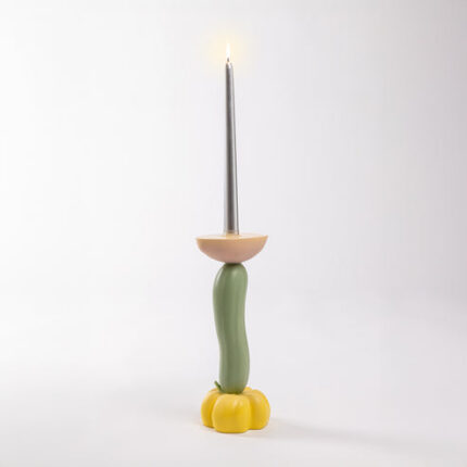 Detail of the resin finish on the cucumber candlestick